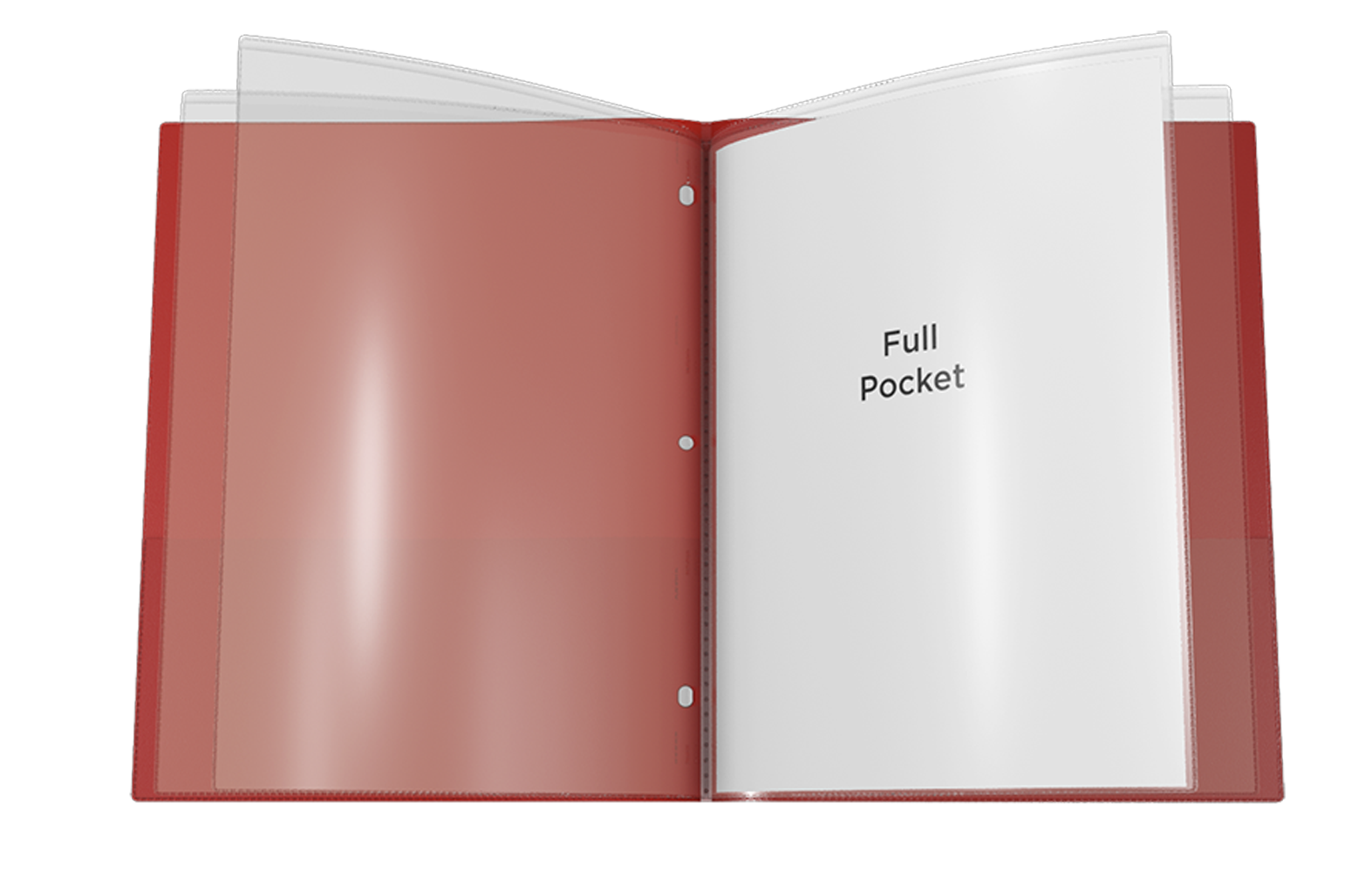 Inside view of Nicky's 6 Multi Pocket Sleeves Folder used for presentation.